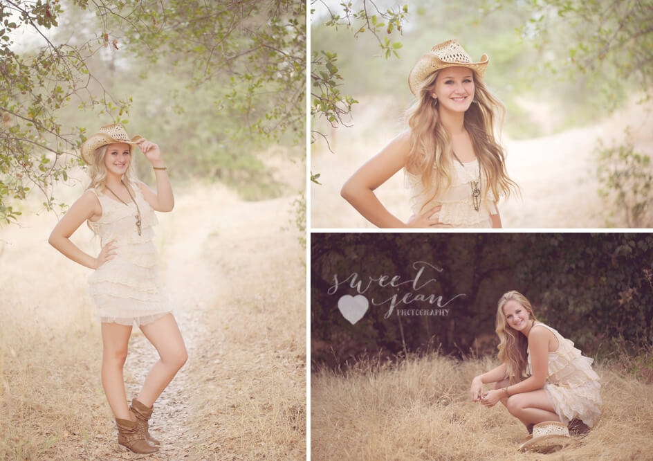 High School Senior Girl in Western Hat