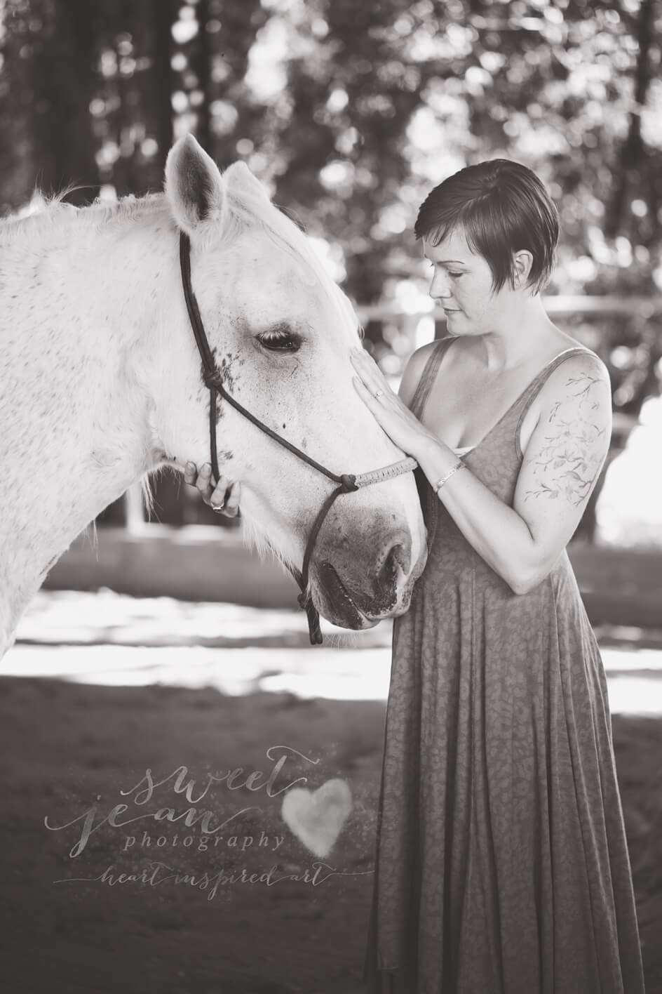 woman with her horse