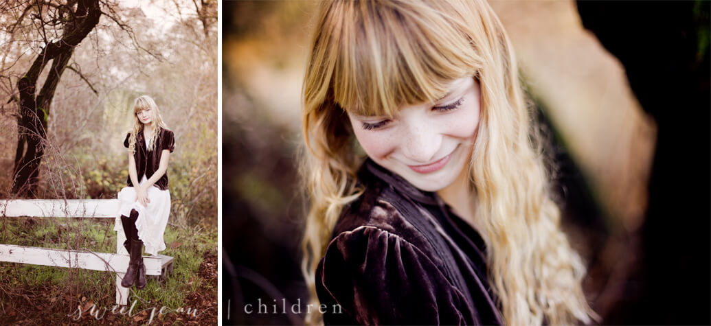 beautiful blond child in a winter setting Sweet Jean Photography