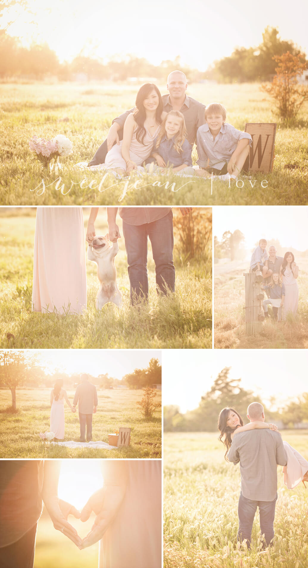 golden hour rustic engagement session