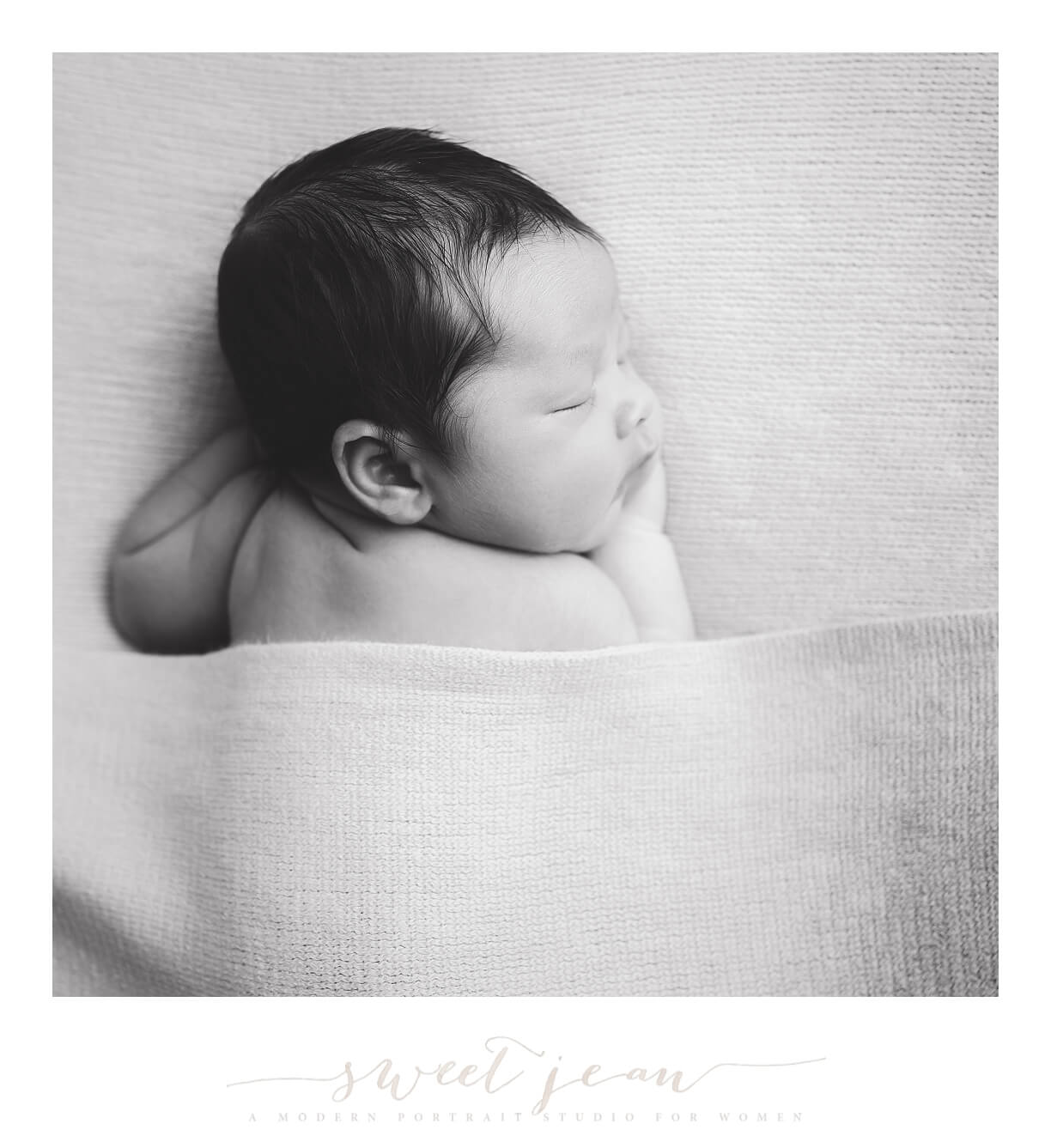 Newborn Nighty Night Pose Roseville Photographer