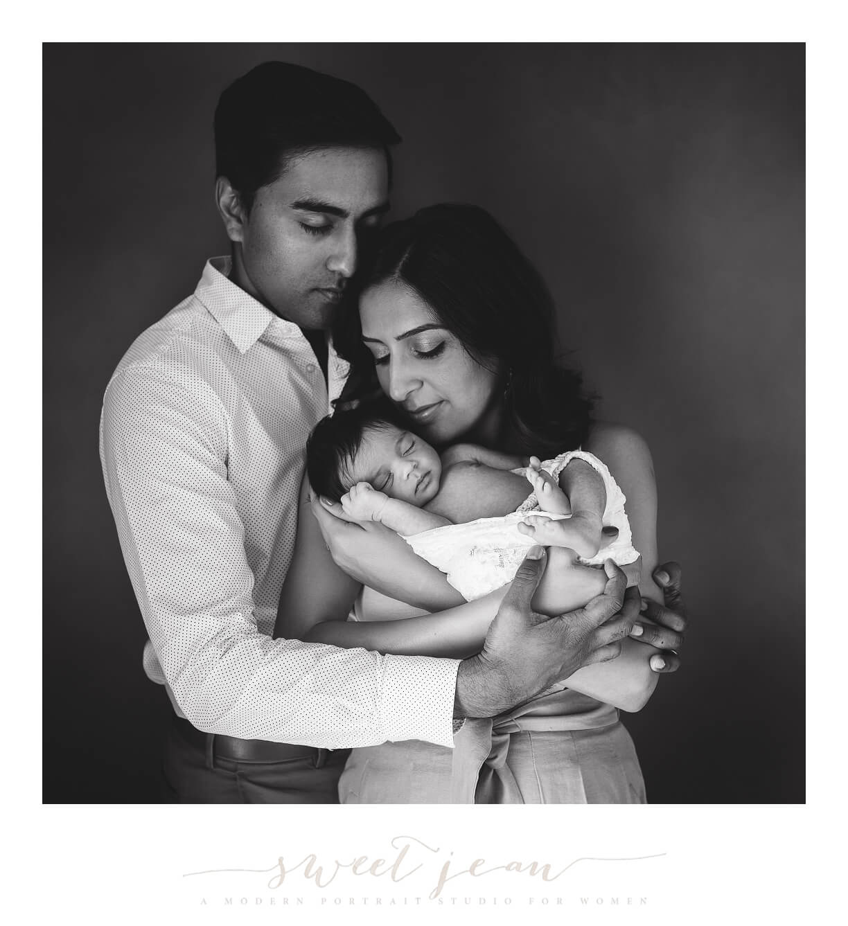 newborn with parents roseville photographer